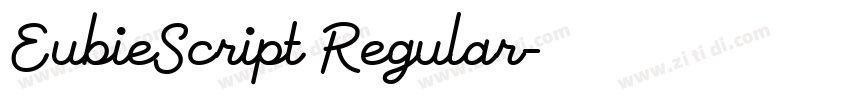EubieScript Regular字体转换 EubieScript Regular字体转换